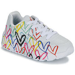 Baskets basses enfant Skechers UNO LITE - GOLDCROWN SPREAD THE LOVE Blanc