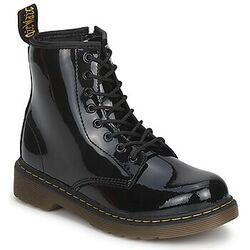 Boots enfant Dr. Martens JR BLACK PATENT LAMPER Noir