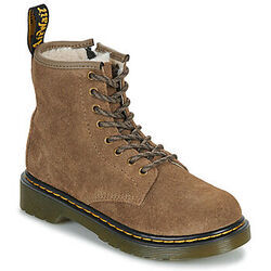 Boots enfant Dr. Martens Serena J Dark Khaki Bronx Suede