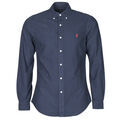Chemise Polo Ralph Lauren CHEMISE AJUSTEE SLIM FIT EN OXFORD LEGER