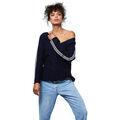 Pull LPB Woman Pull Femme bande Bleu marine - Grenoble