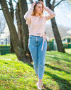 Pull C&eacute;leste ANNA Rose