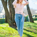 Pull C&eacute;leste ANNA Rose