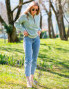 Pull C&eacute;leste PAULINE Vert