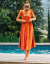 Robe C&eacute;leste ROMANE Marron