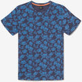 T-shirt Le Temps des Cerises T-shirt conit &agrave; motif feuilles Bleu