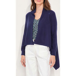 Gilet La Fiancee Du Mekong Gilet long maille effet drappé TACHI Bleu
