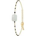 Bracelets Sc Boh&egrave;me B4275-DORE-QUARTZ-BLANC Blanc Grenoble