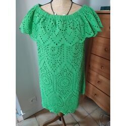 Robe courte Made In Italy robe courte broderie anglaise