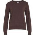 Pull Vila Noos Ril O-Neck L/S - Coffee Bean