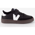 Baskets basses enfant Victoria BASKET OSLO EFFET CUIR CONTRASTE &Eacute;LASTIQUE 1256100 Noir