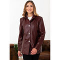 Vestes sur Grenoble : Veste Cityzen ELISABETH AGNEAU PERLE BORDEAUX