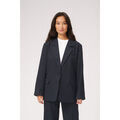 Vestes sur Grenoble : Veste Teeshoppen Blazer surdimensionn&eacute; - Bleu marine &agrave; fines rayures Bleu