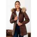 Vestes sur Grenoble : Veste Rose Garden ANOUK HOOD LAMB ORION COGNAC