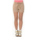 Pantalon Kaporal SHORT Ceinture tress&eacute; Femme JADO CAMEL Beige