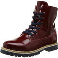 Baskets enfant Petit Bateau bottines fille tek fur vernis sangria