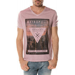Polo Deeluxe T-Shirt Homme Metropolis rose clair poudr&eacute; Rose