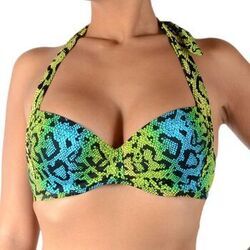 Maillots de bain Valege Haut de Maillot de Bain Wabaso Imprim&eacute; Bleu