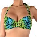 Maillots de bain Valege Haut de Maillot de Bain Wabaso Imprim&eacute; Bleu