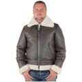 Blouson Schott Bombardier en mouton retourn&eacute; Ref 25766 Marron Marron