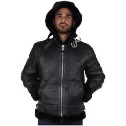 Blouson Schott Bombardier en mouton retourn&eacute; ref 40261-noir Noir
