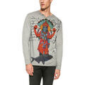 Polos sur Grenoble : Polo Desigual T-Shirt Homme manches longues Millon Gris 17WMTKB5