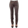 Pantalon Giorgio Pantalon Giorgio slim wody en cuir ref 33425 chataigne