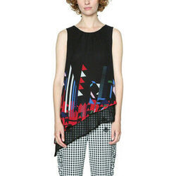 Polo Desigual T Shirt Lauretta Noir 18SWBW75