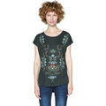 Polo Desigual T Shirt Gladys Grafito Gris fonc&eacute; 18SWTKBA Gris