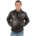 Blouson Daytona Blouson cuir en agneau ref_day32228 Marron