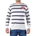 Pull S&eacute;lection Galerie Chic Pull Be And Be Touchdown &agrave; Rayures Blanc Grenoble