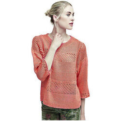 Pull Guess Pull Femme &agrave; Manches 3/4 Ines Corail Jaune