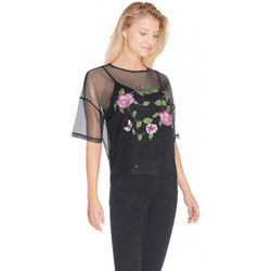 Chemise Guess Top Imprim&eacute; fleuri Brod&eacute;e (sp) Noir
