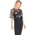 Chemises sur Grenoble : Chemise Guess Top Imprim&eacute; fleuri Brod&eacute;e (sp) Noir