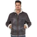 Vestes sur Grenoble : Blouson Pallas Cuir Bombardier en mouton retourne ref 38175 Marron