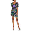 Robe Guess Robe Slim Col Motifs fleur ALISON W83K56 Bleu Grenoble