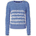 Pull Guess Pull Doux Epais Femme W83R33 ABBEY Bleu Rayure