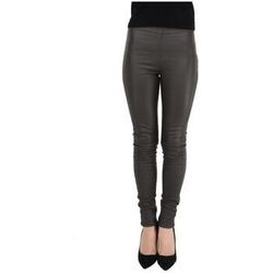 Pantalon Oakwood Pantalon Antares en cuir ref_cco43984 Kaki fonc&eacute; Vert