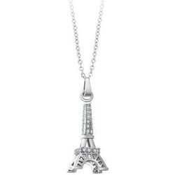 Collier Sc Crystal BP056 Argent&eacute;