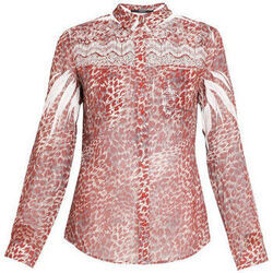 Chemise Guess Chemise Clouis dentelle et imprim&eacute; rose W74H96 Rose