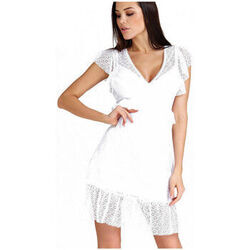 Robe Guess Robe Dentelle Femme Angelica W83k66 Blanc