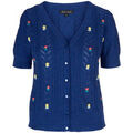 Gilet King Louie Cardigan Col V cupido Bleu Gilets sur Grenoble : Gilet King Louie Cardigan Col V cupido Bleu