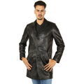 Vestes sur Grenoble : Veste Pallas Cuir Veste longue en cuir d'agneau ref 45136 Noir
