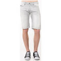 Short Kaporal Bermuda en Denim Homme Acier Argent&eacute;