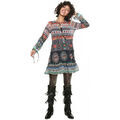 Robe Desigual Robe Carolina Gris Motifs Rouge et Bleu 18WWVW57