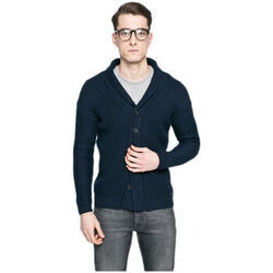 Gilet Guess Cardigan Homme Maille Bleu Marine
