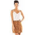 Robe Rose Garden JUBIGAEL GOAT SUEDE COGNAC