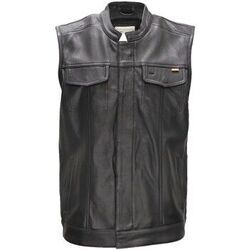 Gilet Daytona Gilet en cuir sans manches Hot Road ref 48755 Noir