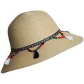 Chapeau Chapeau-Tendance Mini capeline &agrave; pompons Beige