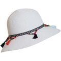 Chapeau Chapeau-Tendance Mini capeline &agrave; pompons Blanc